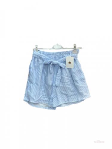 (w) Short Willow striped hellblau