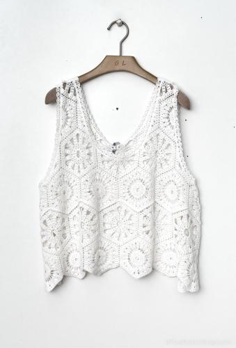 (w) Spitzentop weiss