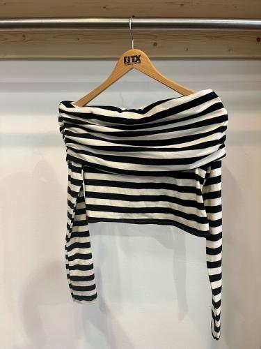(w) Top Offshoulder schwarz