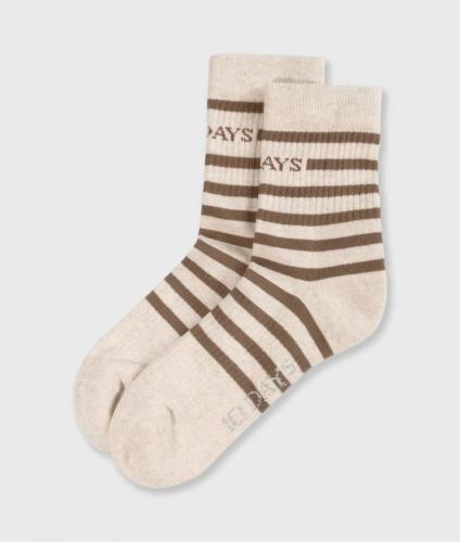 Socken 10DAYS stripes ecru/cedar