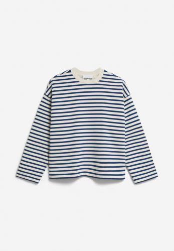 (w) Sweater Armedangels Frankaa Maarlen Stripe undyed faded indigo