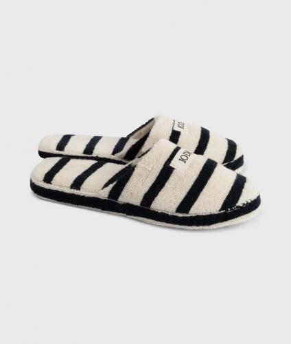 (w) Slipper 10Days Stripes ecru/black