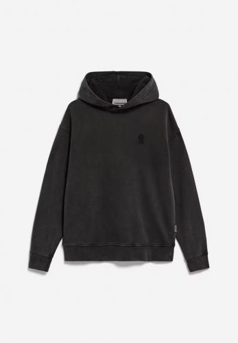 Hooded Armedangels Tubaa GMT DYE black washed