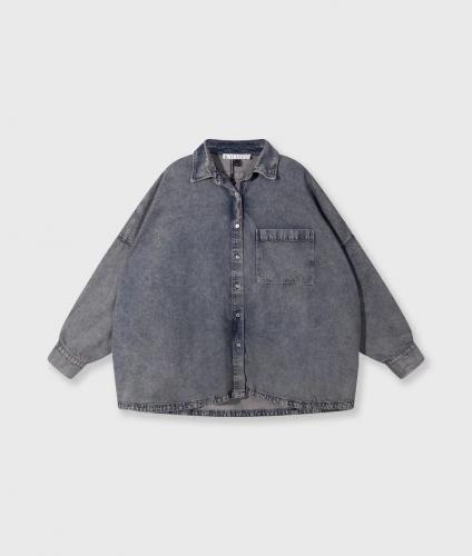 (w) Hemd 10Days flowy blue denim