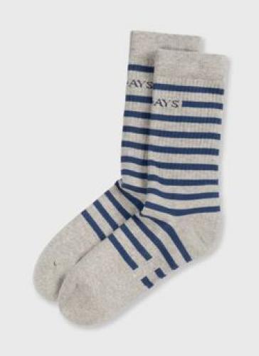 (w) Socken 10Days Long Stripes light grey