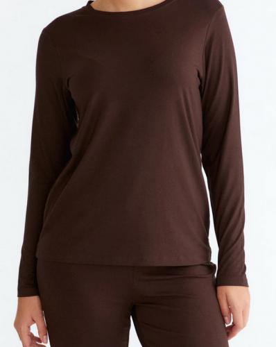 (w) Longsleeve Movesgood Cindy Top mocca