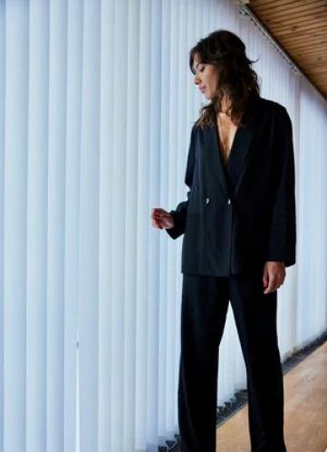 (w) Pant Aveny Beverly Tencel black