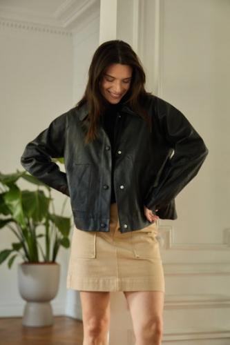 (w) Lederjacke Vilma black