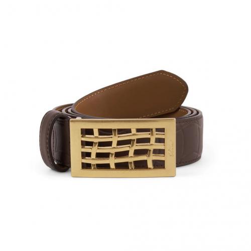 Grtel Dime Heavyweight Leather brown