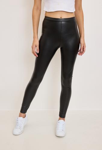 (w) Leggings Y8300 Leder schwarz