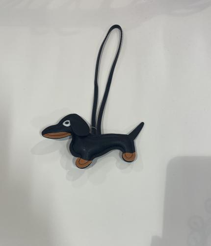 (w) Bag Charm Dackel black 