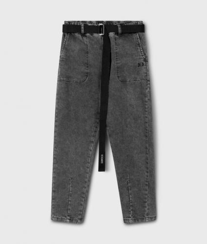 (w) Pants 10Days Belted Jog Denim black