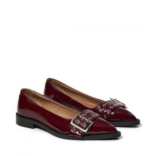 Pavement Saso Low bordeaux patent