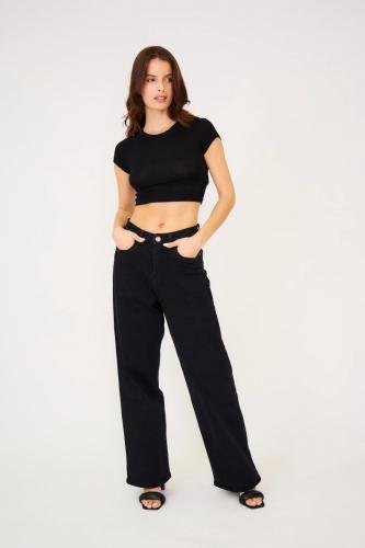 (w) Pant Baggy Dad ALH16 schwarz 