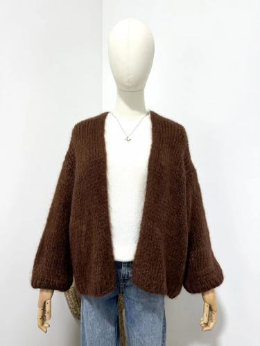(w) Strickjacke Bernadette 3422B dunkelbraun 
