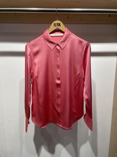 (w) Seidenbluse mit Hemdkragen bubblegum