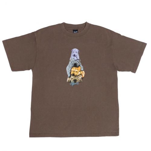 T-Shirt April The Dogs washed brown
