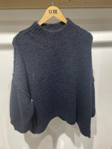 (w) Strickpulli 3037 dunkelblau