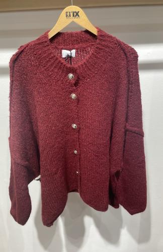 (w) Cardigan 2943 bordeaux