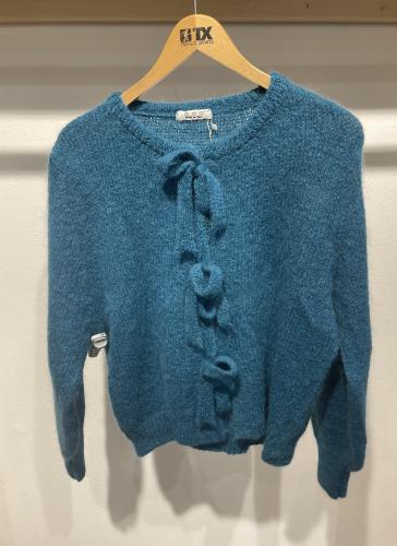 (w) Strickjacke Schleife 5234 petrol