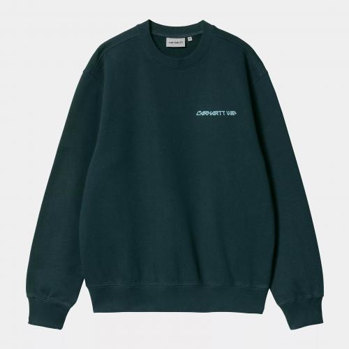 Sweater Carhartt WIP Greatest Flicks deep lagoon