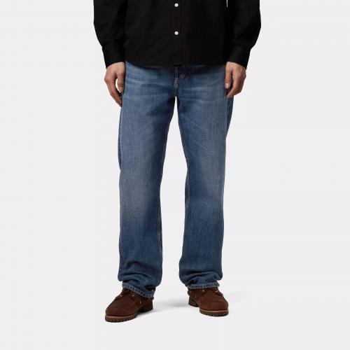 Pant Carhartt WIP Marlow blue dark used wash