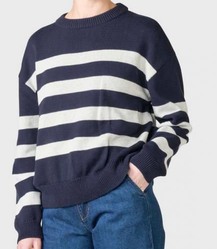 (w) Sweater Klitmller Sommer Knit navy/cream