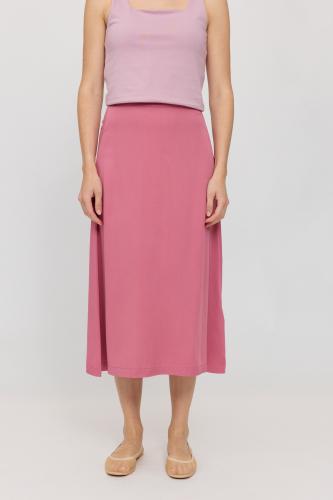 (w) Rock Mazine Midi Skirt pink rose