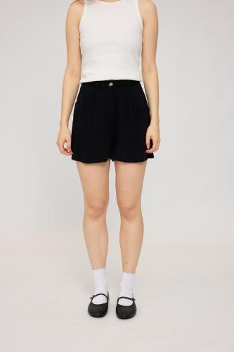 (w) Short Mazine Pleated black