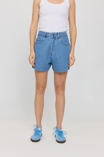 (w) Short Mazine 5-Pocket Denim light blue