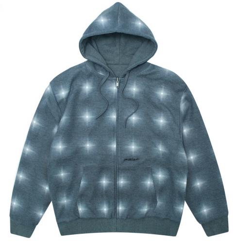Zip-Hooded Yardsale Reversible Thermal green black