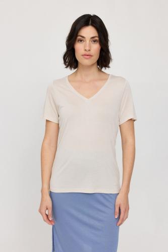 (w) T-Shirt Mazine Basic V Neck moon
