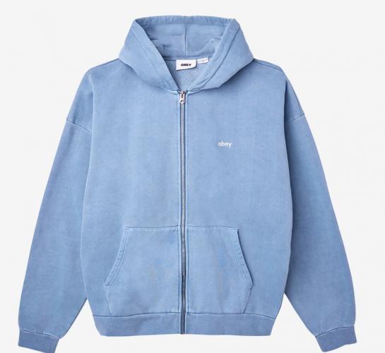 Zip-Hooded Obey Lowercase Pigment coronet blue