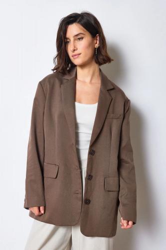 (w) Oversize Blazer brown