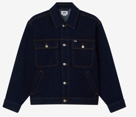 Jacke Obey Opena rinse indigo