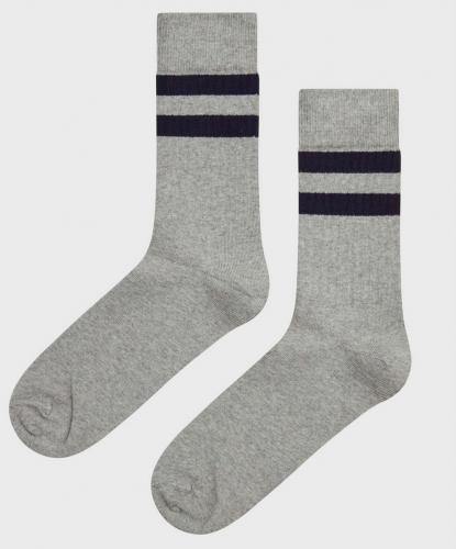 (w) Socken Klitmöller Retro cotton light grey navy