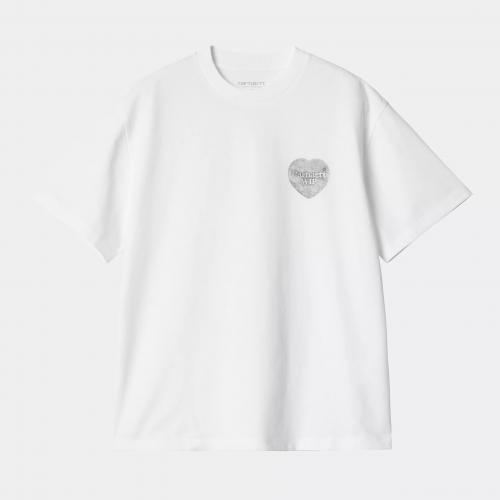 (w) T-Shirt Carhartt WIP Hartt Chain white