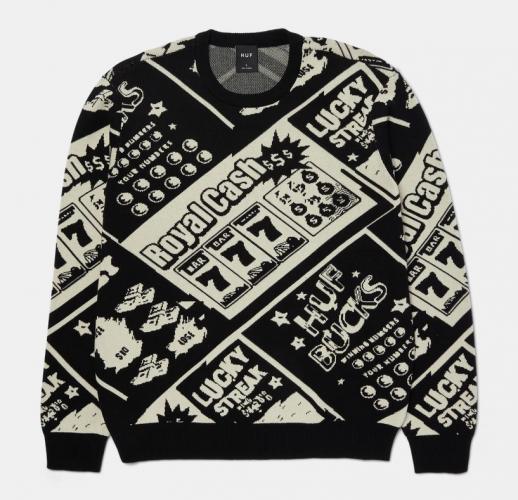 Strickpullover HUF Lucky black