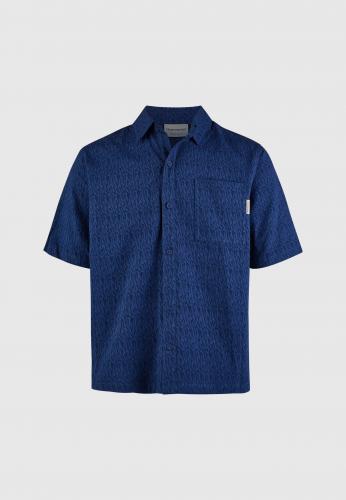 Hemd Cleptomanicx Facemelter estate blue