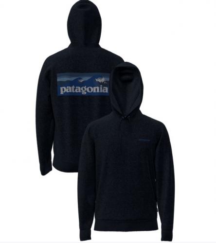 Hooded Patagonia Boardshort Logo Uprisal ink black