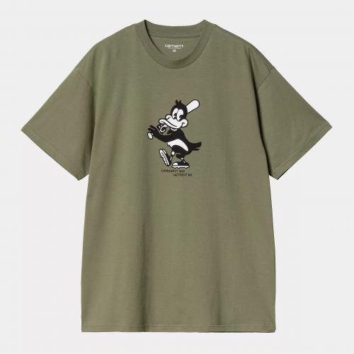 T-Shirt Carhartt WIP Home Run dollar green