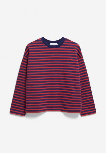 (w) Sweater Armedangels Frankaa Maarlen Stripe blue noon-coral blush 