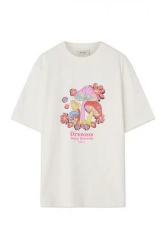(w) T-Shirt Aveny Berkeley Mushrooms almost white