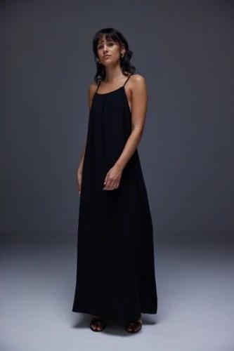 (w) Kleid Aveny Chantilly Cotton Crincle black