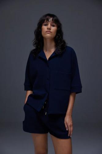 (w) Hemd Aveny Cordelia Cotton Crincle black