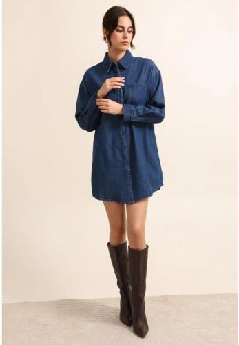 (w) Dress Denim short dark blue