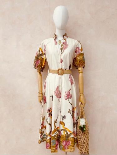 (w) Dress Floral creme