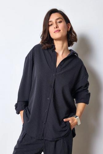 (w) Shirt Striped navy 