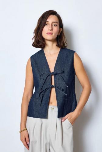 (w) Vest Denim blue