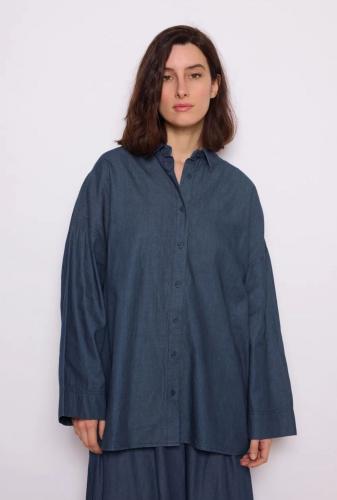 (w) Shirt Button Denim blue